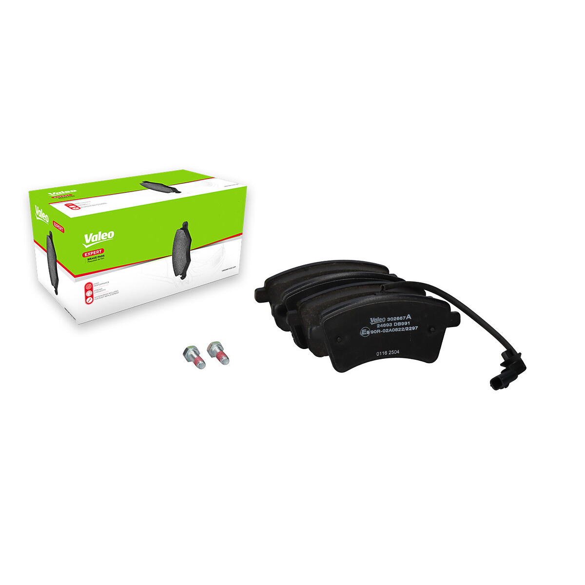 Jeu de 4 plaquettes de frein VALEO ref. 302667A